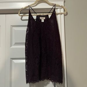 Never worn! Plum lace lank top